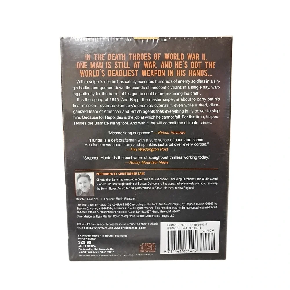 The Master Sniper by Stephen Hunter, Still Factory Sealed (Unabridged edition)